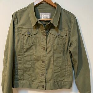 Stylish Army green Jean Jacket